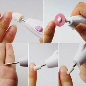 Zinley 7-in-1 Electric Nail Drill Machine for Manicure & Pedicure - Professional Salon-Grade Nail Grinder, Polisher & Grooming Kit (White) | Perfect for Home Nail Care & Salon Use