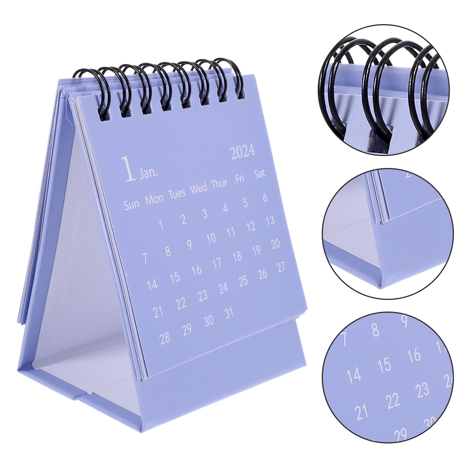 2024 Mini Desk Calendar - Standing Flip Planner 2023-2024 | Purple Daily Scheduler for Office, Home & School | Wall/Desktop Calendar for Planning & Organizing | August 2023-December 2024 | Perfect for Work, Study & Gift Giving