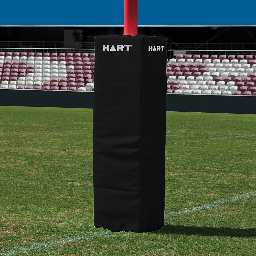 HART Square Rugby Post Pads - 50cm (Set of 4) - High-Density Foam Padding for Rugby Goal Posts - Perfect for Training, Matches & Field Safety