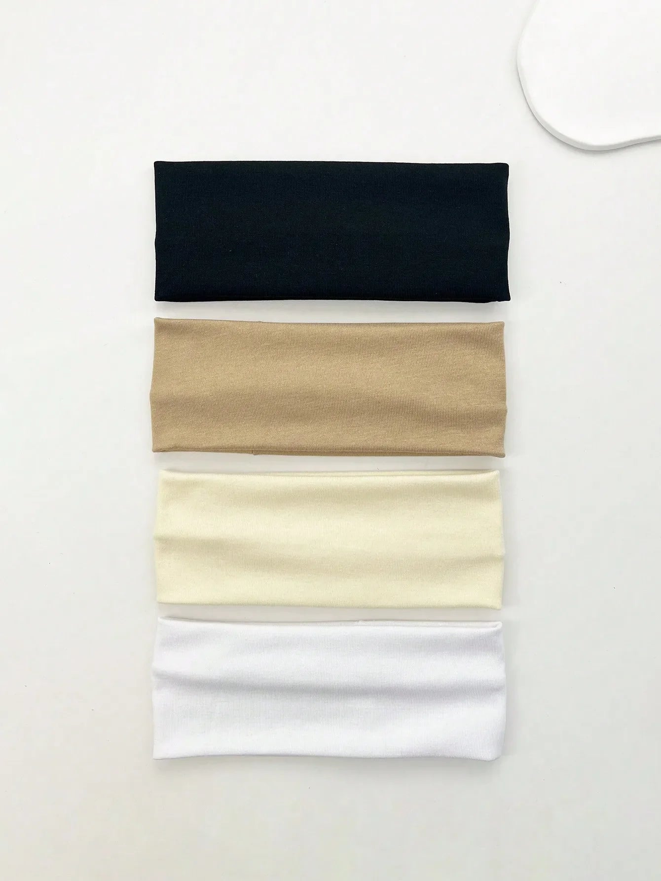 4 Pack Knitted Yoga Headbands for Women - Soft Stretchy Hair Bands for Workouts, Running, Pilates & Everyday Use