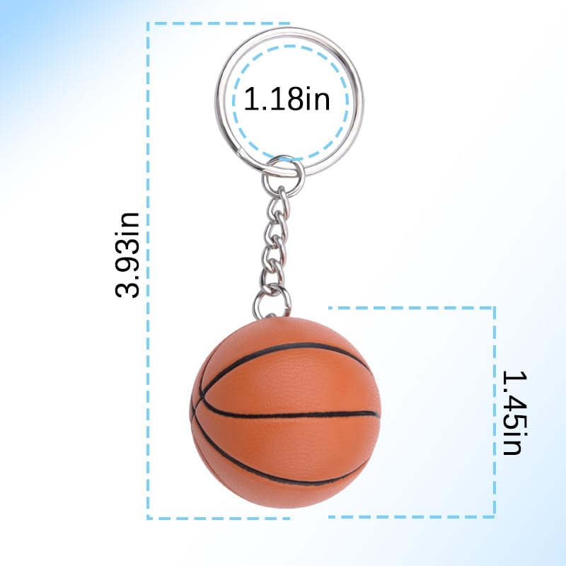 Basketball & Soccer Keychain Set - Coach Appreciation Gift, Baseball Keyring Accessories for Men & Women - Perfect for Sports Party Favors, Team Gifts, Boys & Girls (Ideal for Coaches, Players & Sports Fans)
