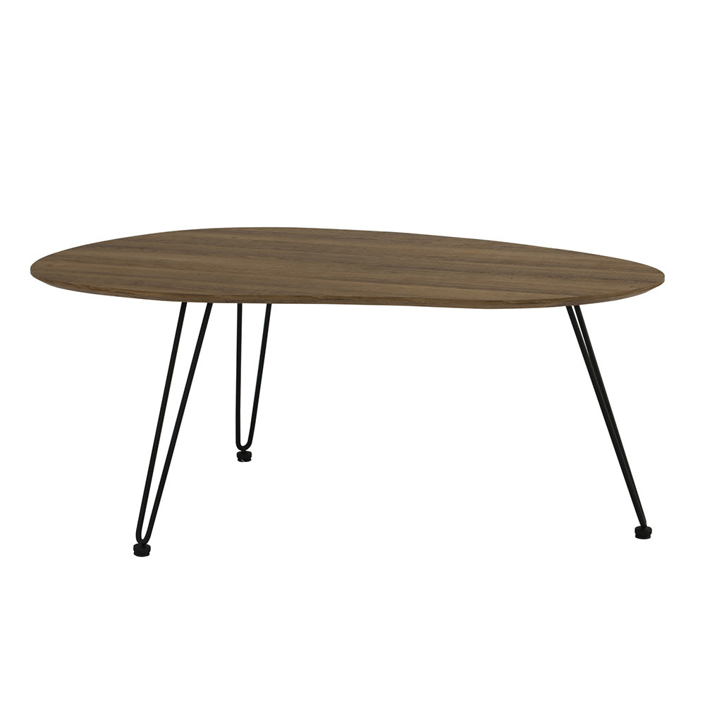 CORWIN 109cm Large Walnut Coffee Table - Modern Living Room Centerpiece for Home Decor & Entertainment