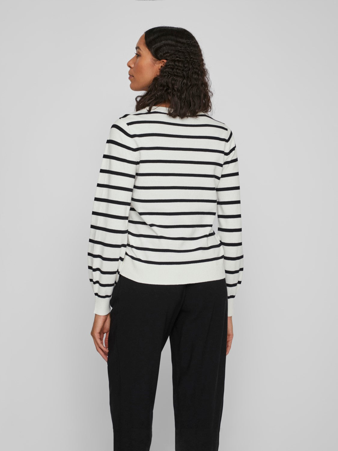 Ella Stripe Top for Women - White Alyssum Black Floral Print Blouse - Perfect for Casual Outings, Office Wear & Date Nights