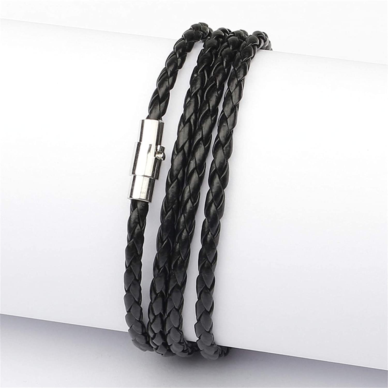 Braided Leather Bracelets for Men - Personalized Durable Bangle Bracelets, Fashionable Handmade Leather Cuff for Gifts, Daily Wear & Outdoor Activities