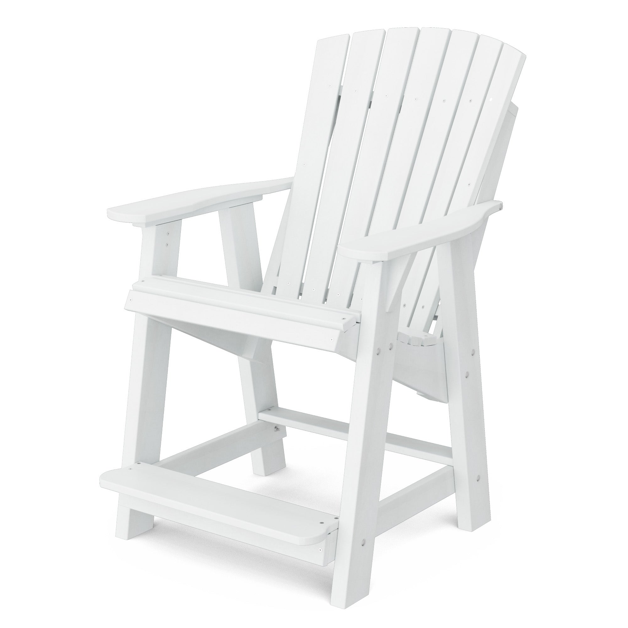 Premium Heritage High Adirondack Chair - Solid Wood Outdoor Patio Furniture for Garden, Deck, Poolside & Backyard Relaxation