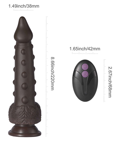Alger 8 Inch Thrusting Dildo - Realistic Black Silicone Adult Toy for Men & Women - Perfect for Solo Play, Couples & BDSM Scenes