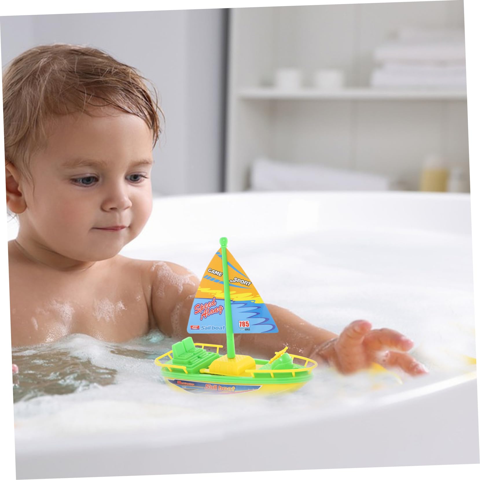 UPKOCH 5 Pack Speed Boat Bath Toys for Kids - Plastic Floating Boats for Bathtub, Pool & Beach Play - Fun Water Toys for Toddlers & Children's Outdoor Activities