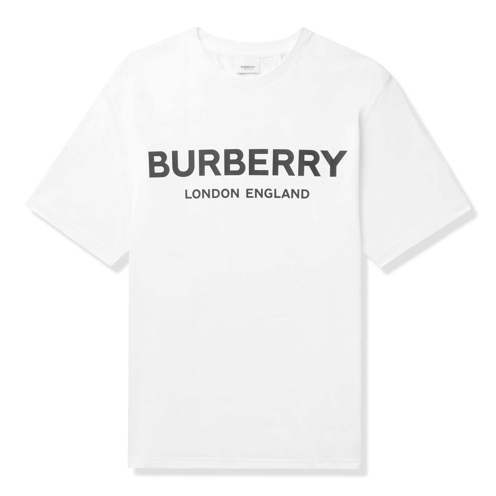 Vintage Burberry Letchford Logo White T-Shirt - Authentic Pre-Owned Luxury Cotton Tee for Men | Perfect for Casual Wear, Street Style & Designer Collections
