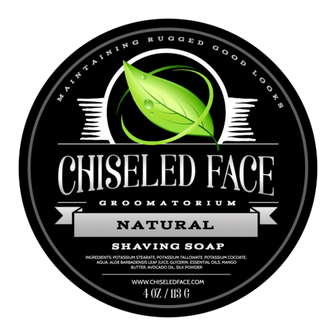 Premium Chiseled Face Natural Shaving Soap for Men - Organic & Vegan Grooming Cream with Shea Butter - Perfect for Sensitive Skin & Close Shave at Home or Travel