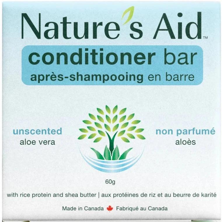 Natural Aloe Vera Conditioner Bar - Unscented, 60g for Hair Repair & Hydration | Eco-Friendly, Travel-Friendly, Zero Waste Hair Care