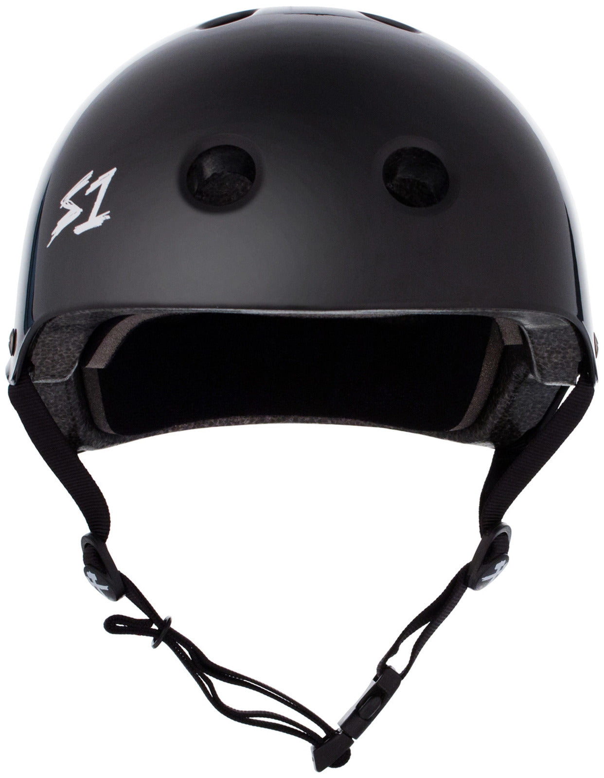 S1 Lifer Helmet - Premium Black Gloss Motorcycle Helmet for Men & Women - High Impact Protection for Street Biking, Racing & Commuting