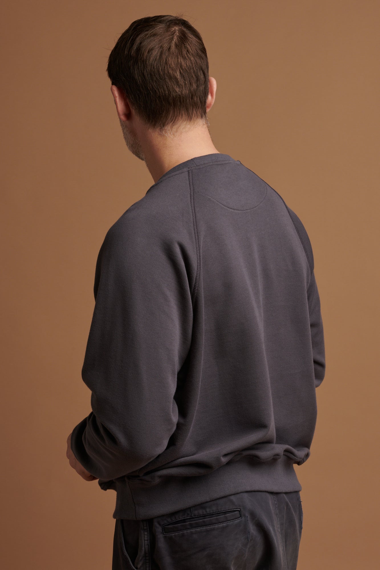 Men's Raglan Sweatshirt - Soft Cotton Blend Pullover in Slate Grey | Casual Streetwear & Lounge Wear for Everyday Comfort