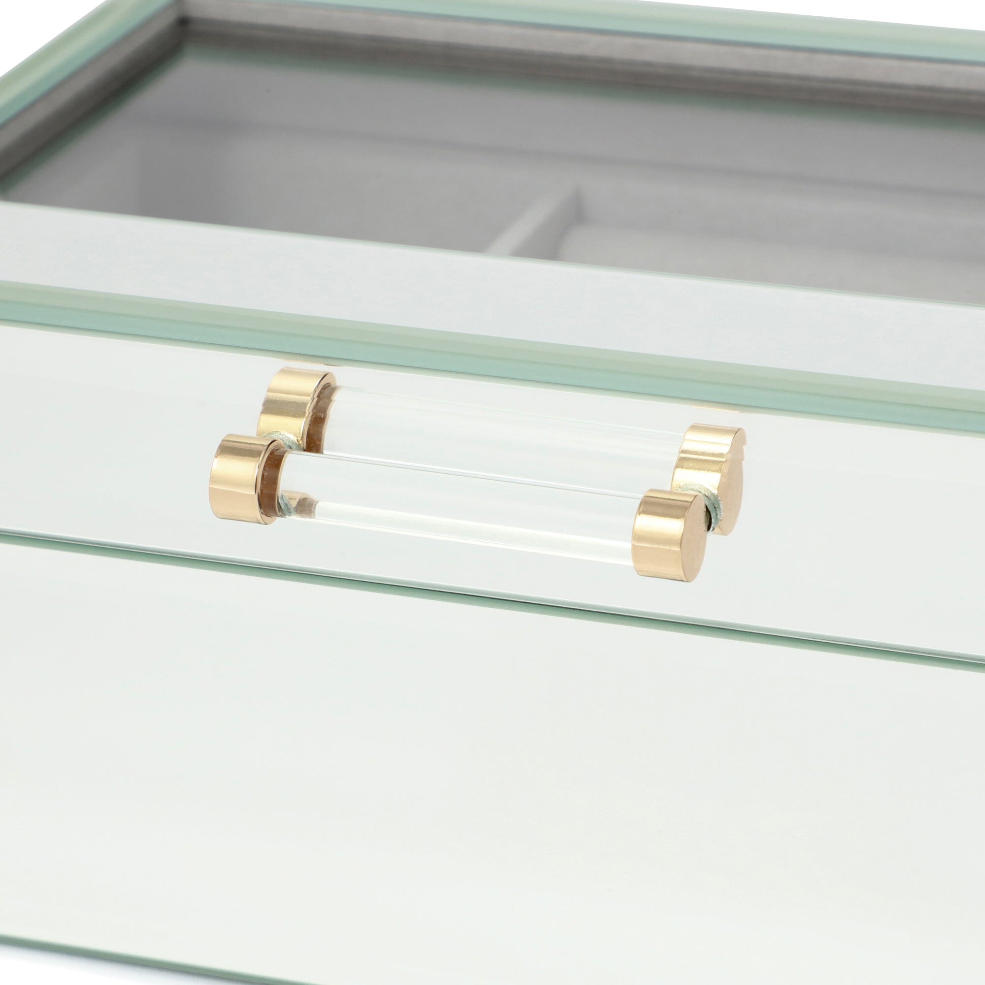Large Mirror Jewelry Box - Elegant Organizer for Necklaces, Rings & Earrings - Perfect for Dressing Table & Travel