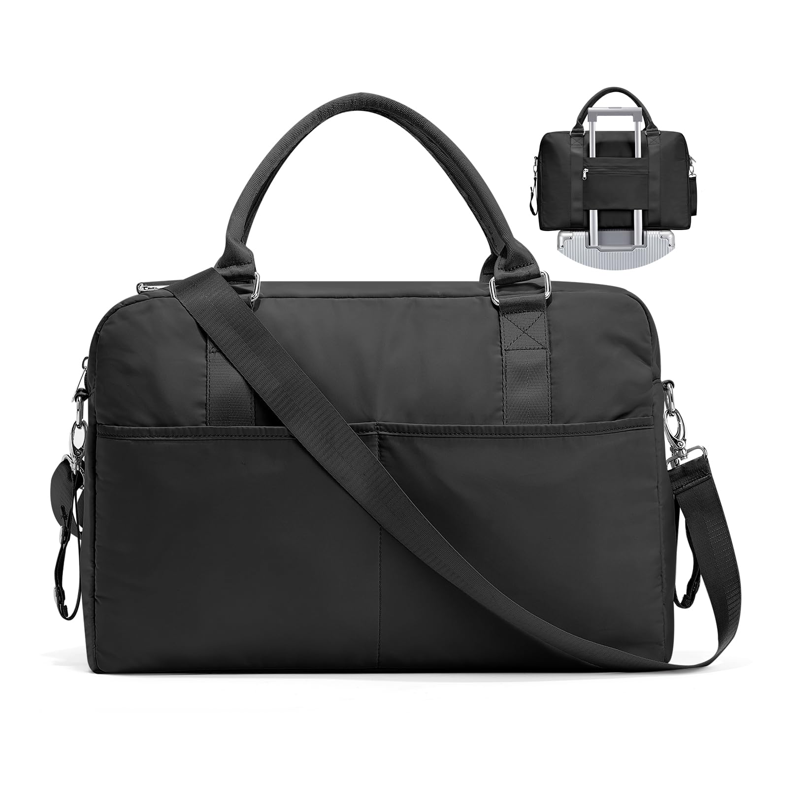 **Women's Weekender Travel Bag - Overnight Duffel Carry On with Wet Pocket & Trolley Sleeve - Gym Sports Bag for Workouts, Weekend Getaways & Business Trips**