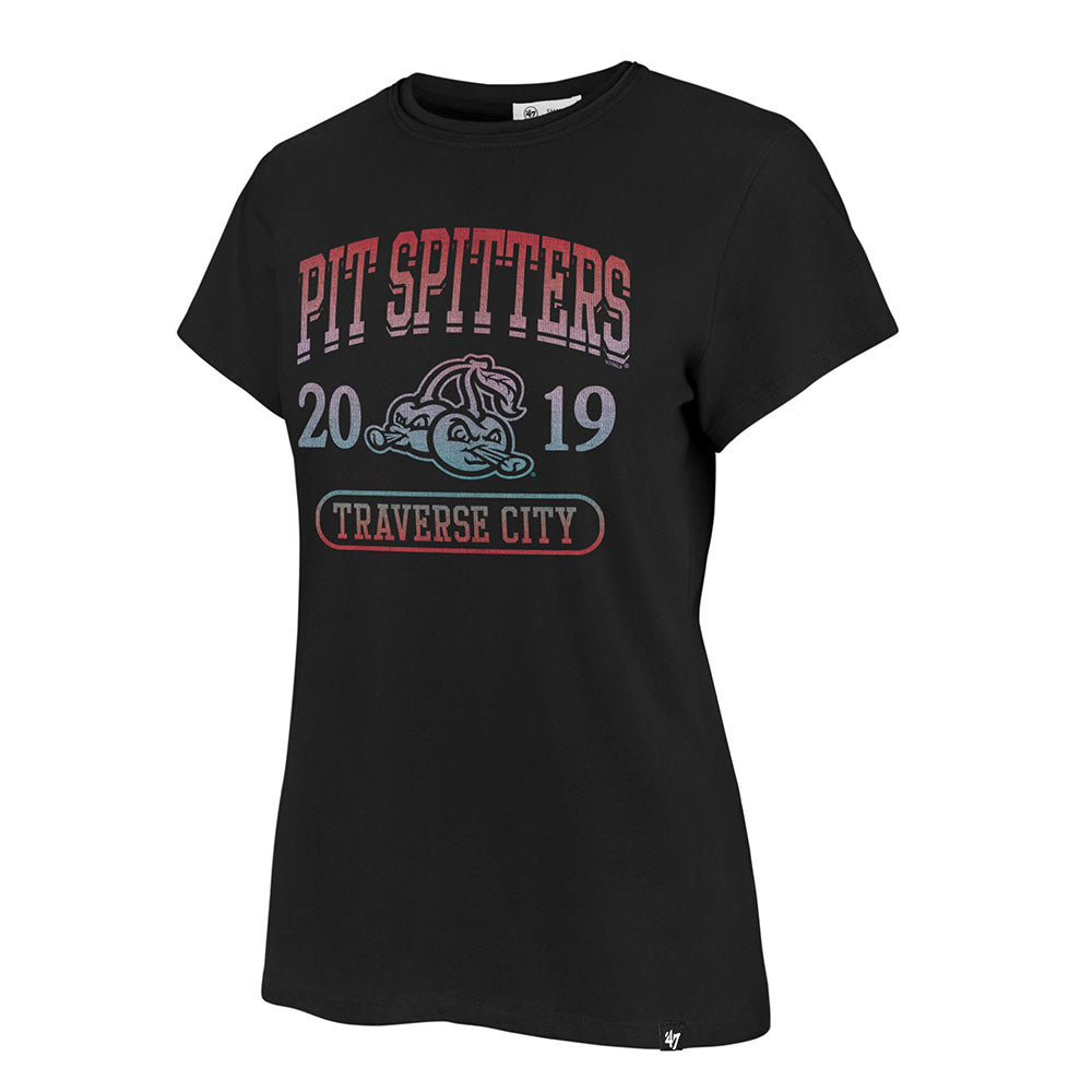 Women's 47 Mellow Out Frankie Black T-Shirt | Soft Cotton Casual Tee for Everyday Wear, Lounge & Outfits