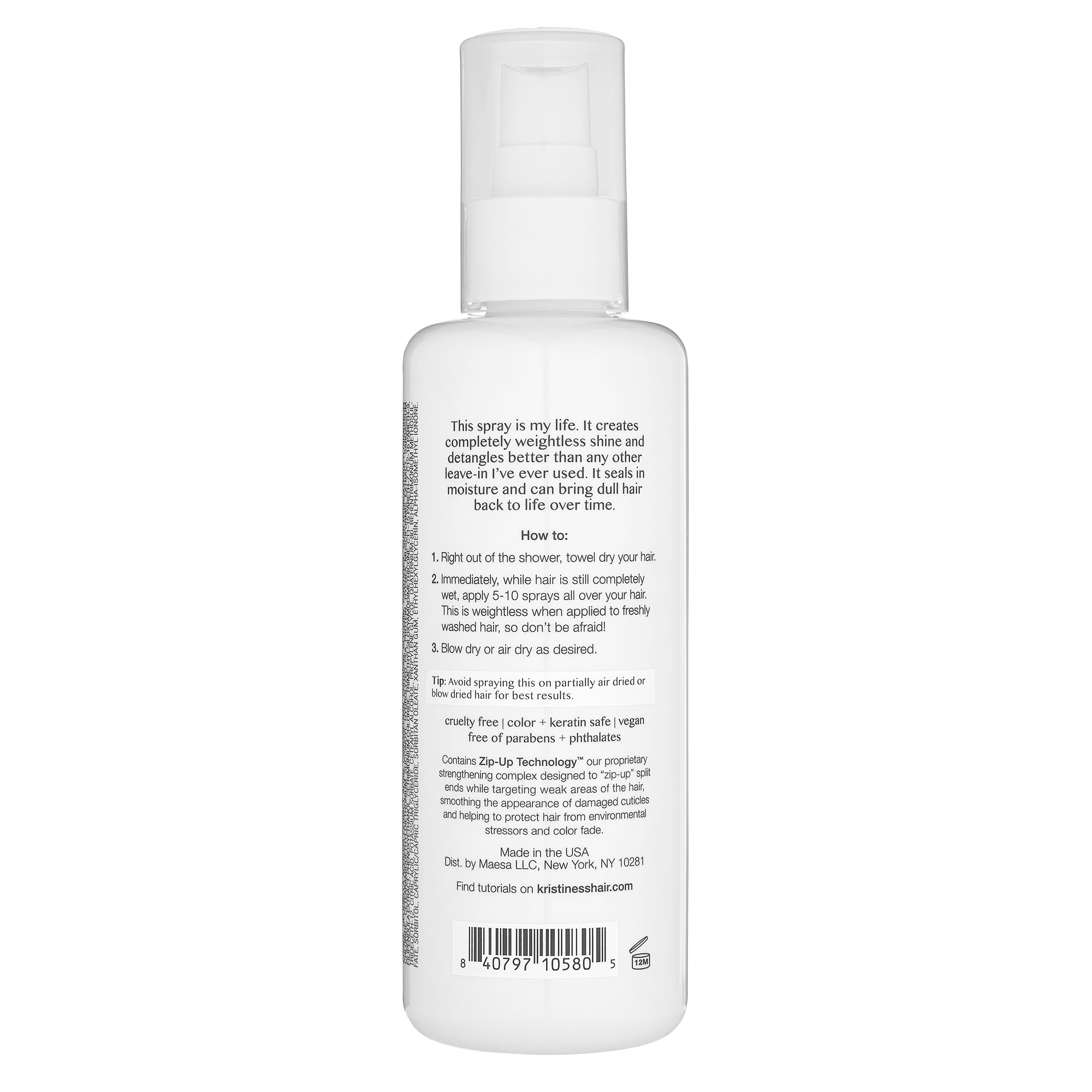 Kristin Ess Weightless Shine Hair Serum for Dry Damaged Hair - Frizz Control, Anti-Breakage & Moisturizing Treatment - Keratin & Color Safe (1.7 fl oz) | Perfect for Smoothing, Shine Boosting & Daily Hair Protection