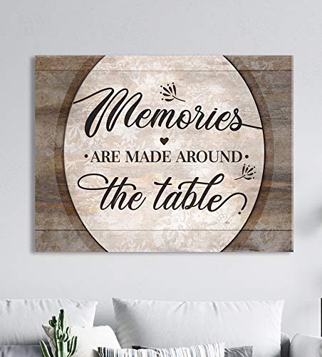 Elegant Framed Wall Art for Kitchen & Dining Room - Brown Wooden Sign Decor - Perfect for Farmhouse, Rustic & Modern Home Interiors