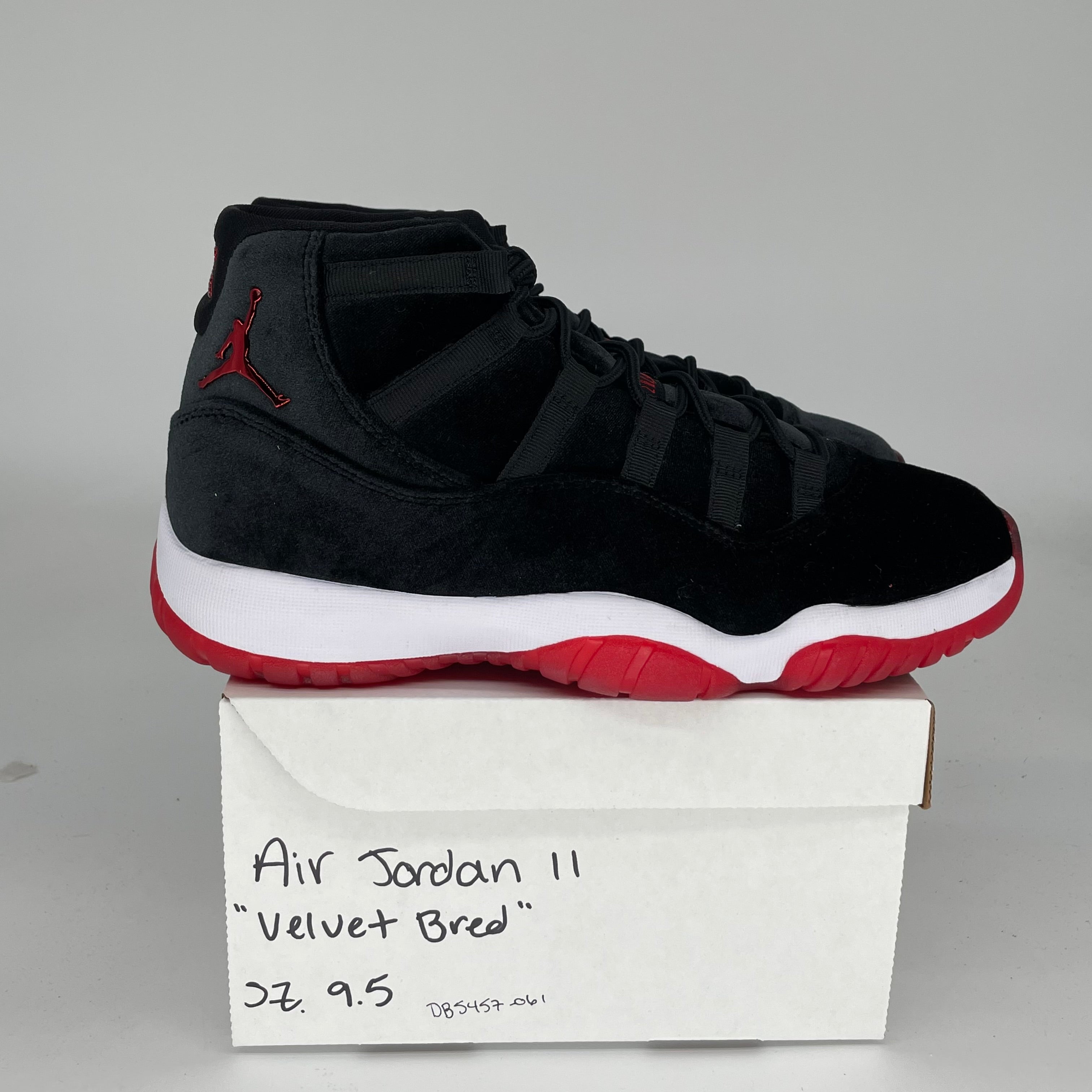 AIR JORDAN 11 Retro BRED Velvet Basketball Shoes - Men's Size 9.5/Women's 11 (DB5457-061) | Perfect for Streetwear & Court Performance