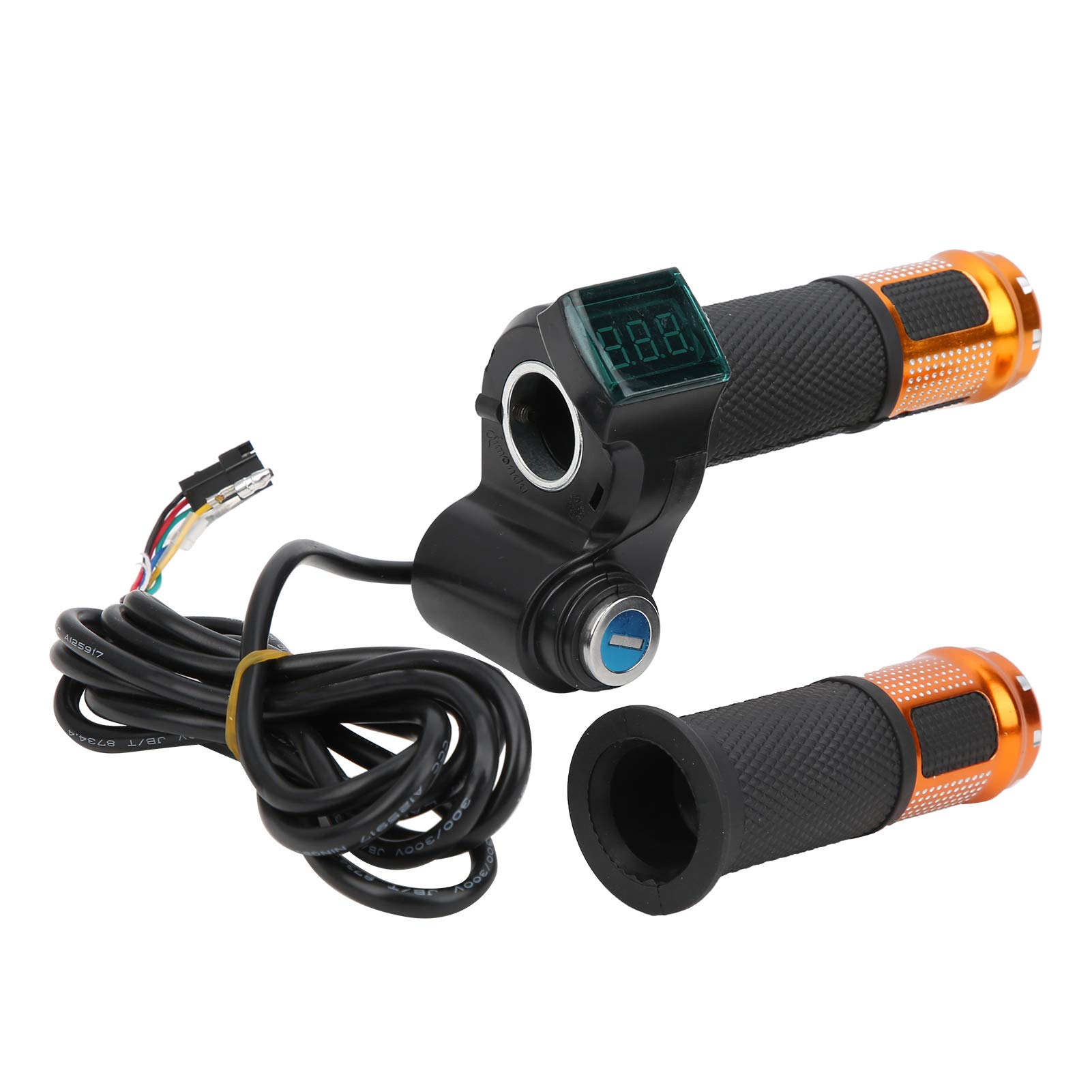 Shanrya Bike Throttle Grip Set - Lightweight & Durable Aluminum Alloy + Rubber Controller for Electric Bicycles & Scooters - Perfect for Commuting, Off-Roading and Urban Riding