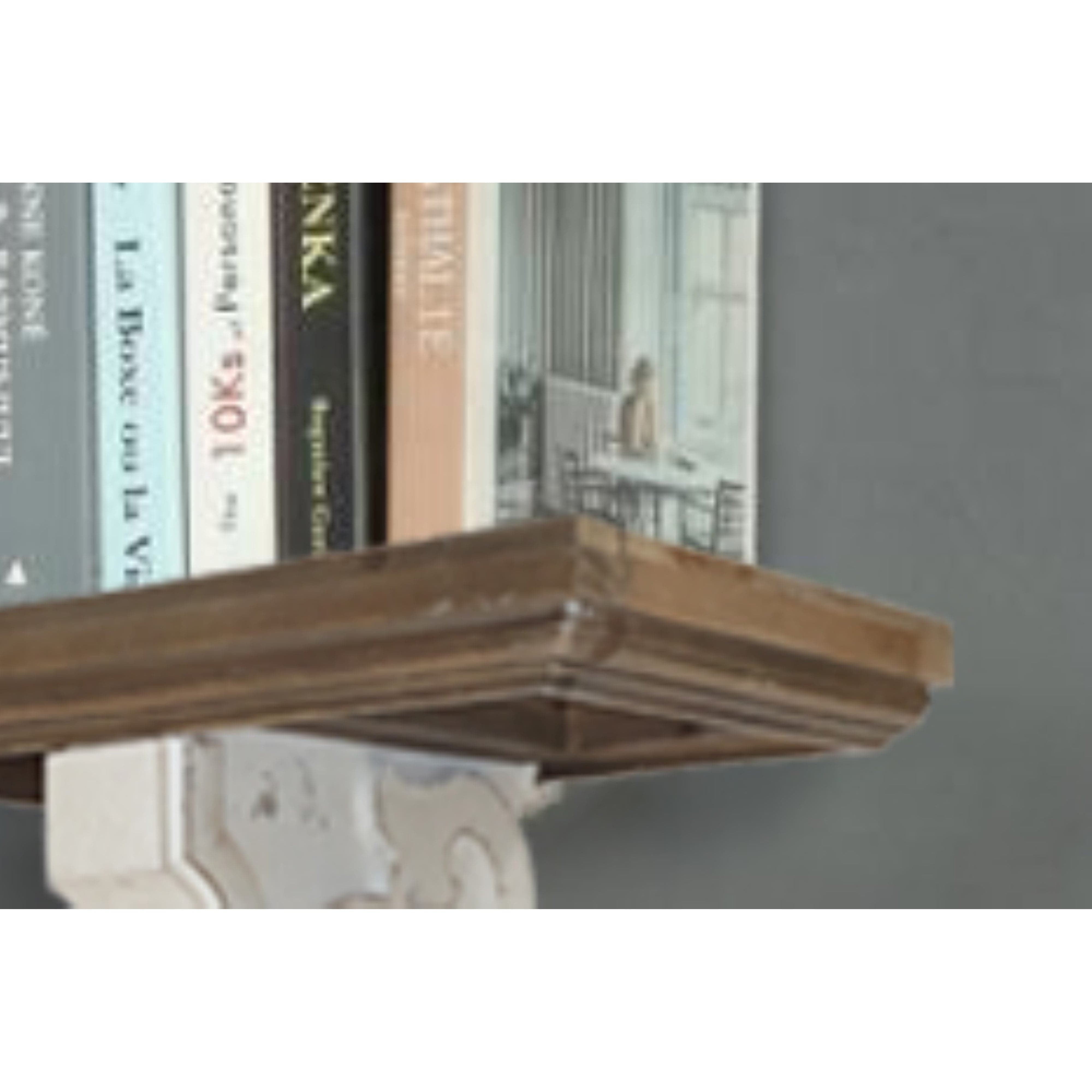 Urban Style™ Distressed White Wood Zane Display Shelf - Sturdy & Durable for Home Decor, Retail Stores, and Office Organization