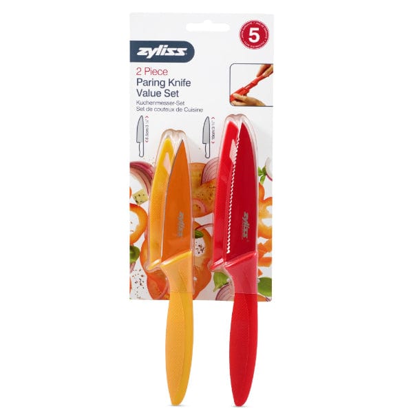 Zyliss 2-Piece Paring Knife Set with Protective Sheath Covers - Perfect for Kitchen Food Prep, Fruit Peeling & Vegetable Cutting