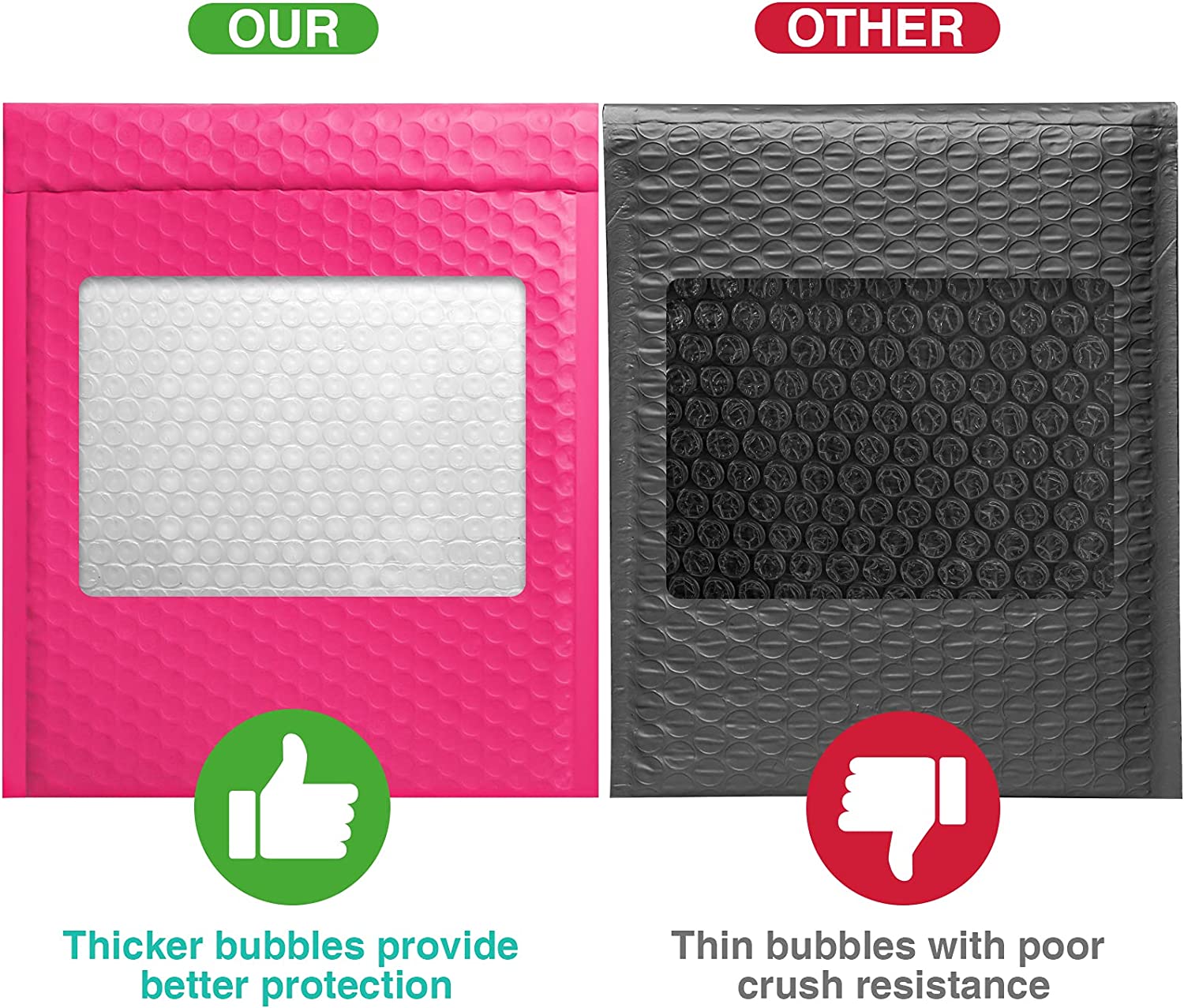 8.5x12 Bubble Mailer Padded Envelope - Hot Pink | Waterproof & Tear-Resistant Shipping Envelopes for Ecommerce, Small Packages, Jewelry, Documents | Perfect for Online Sellers, Amazon FBA, eBay & Etsy Stores
