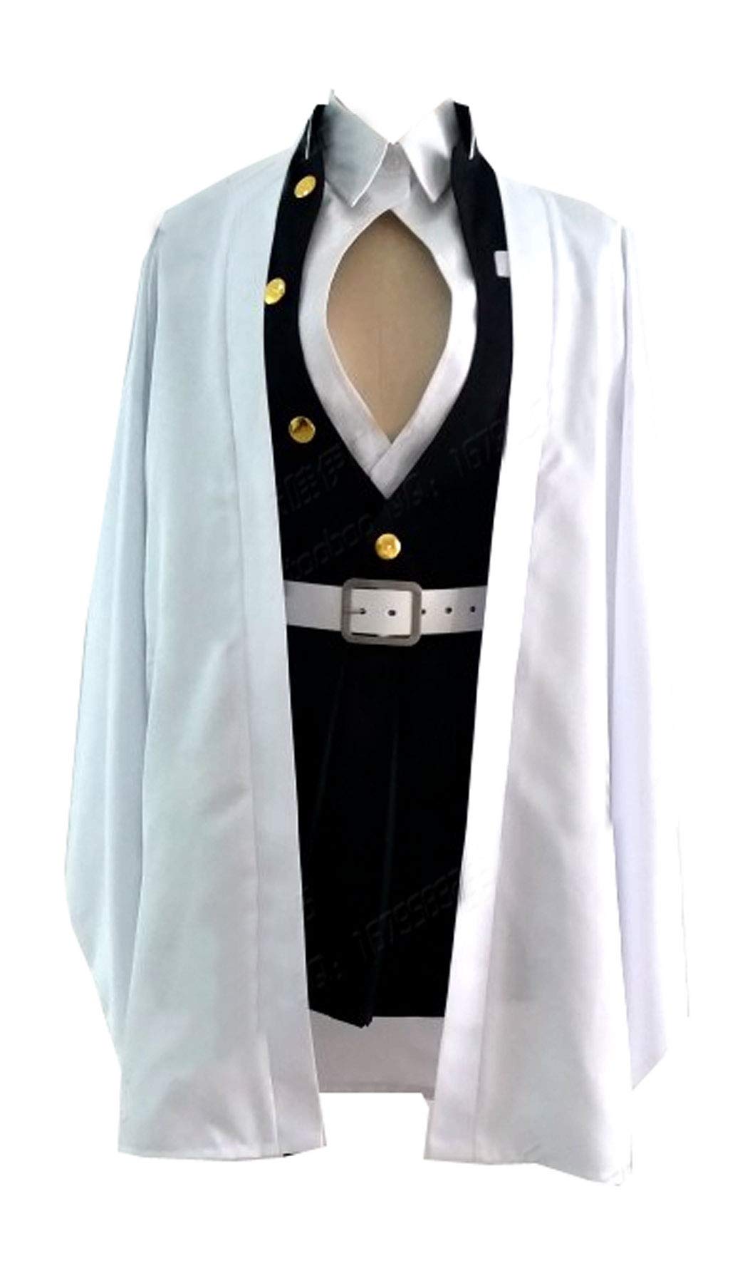 Anime Kanroji Mitsuri Cosplay Costume - Demon Slayer Kimetsu no Yaiba Halloween Uniform Dress Outfit for Anime Conventions & Cosplay Events