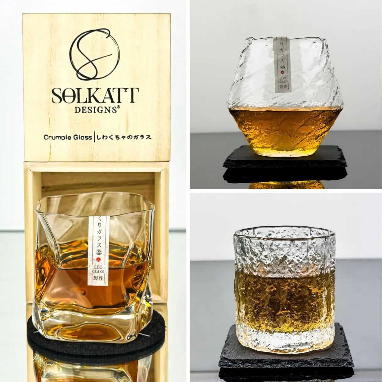 Premium Whiskey Glasses Set of 3 - 15% Off Crystal Clear Barware for Scotch, Bourbon & Whiskey Tasting - Perfect for Home Bars, Gifts & Entertaining