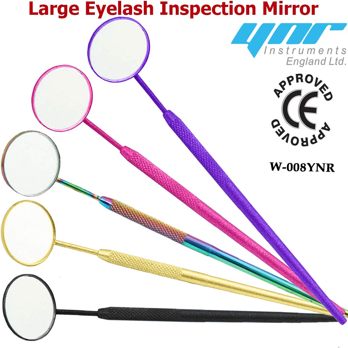 Professional Large Eyelash Inspection Mirror - Black Beauty Lash Extension Tool for Precise Application | Perfect for Salon Professionals & DIY Lash Artists at Home