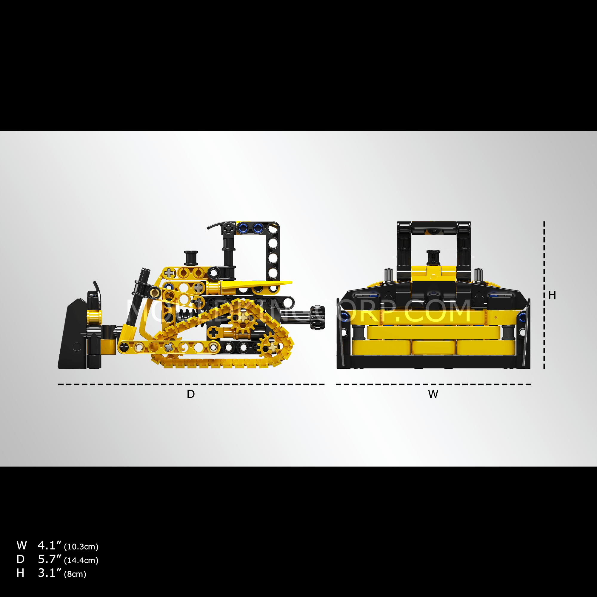 Mould King 24020 Crawler Bulldozer Building Toy Set - 244 PCS Construction Engineering Blocks for Kids & Adults | STEM Educational Toys for Creative Play, Birthday Gifts, and DIY Model Building Projects