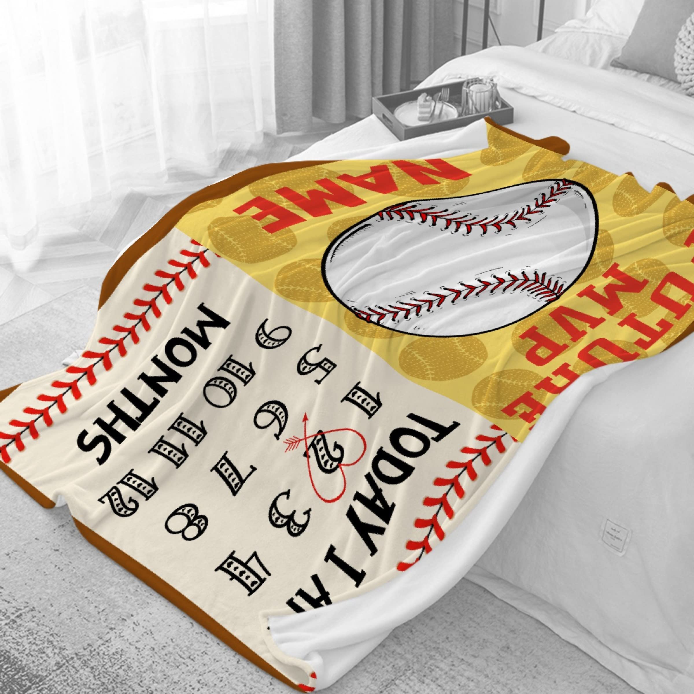 Personalized Baby Month Blanket with Name - 90