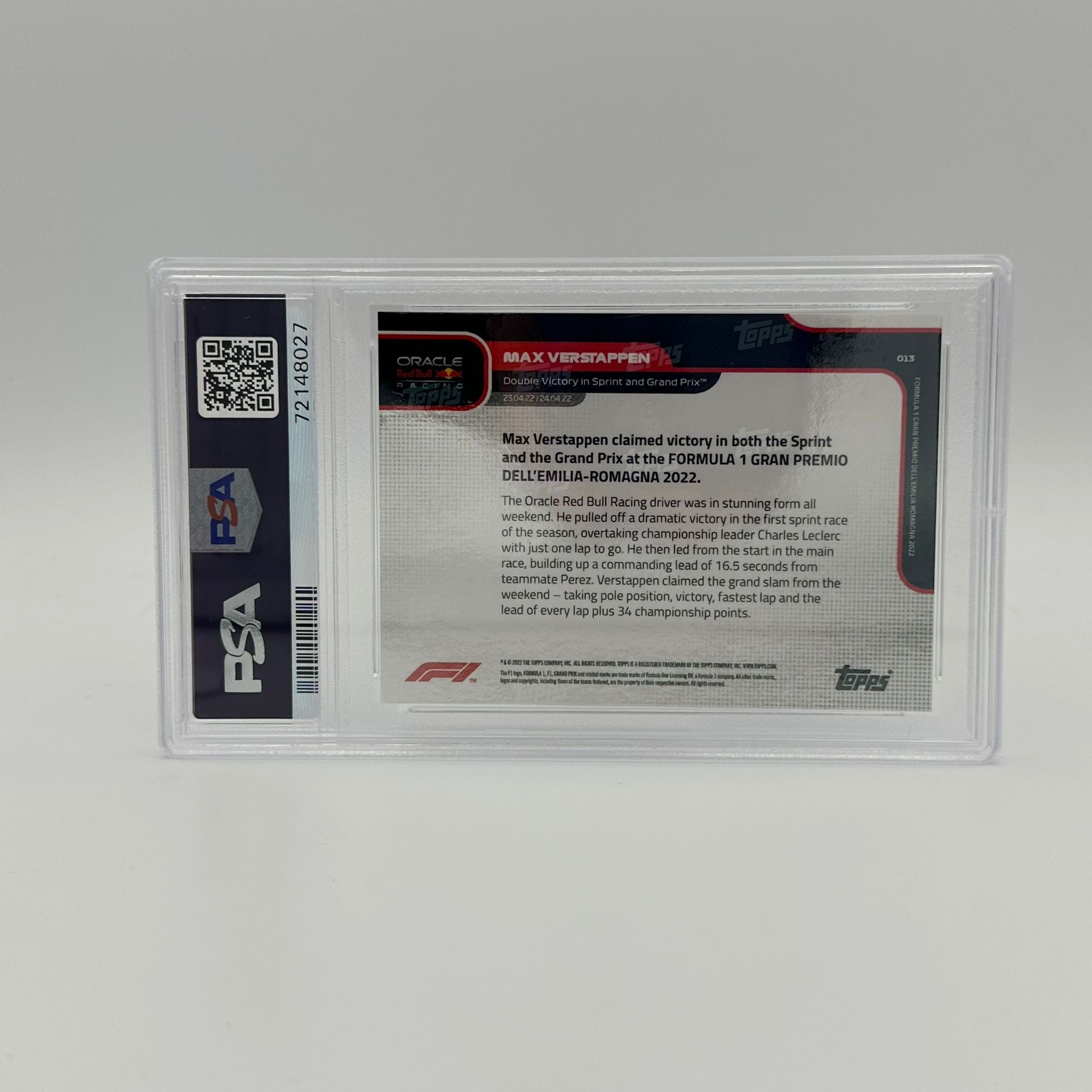 PSA 9 Graded 63/99 Double Victory in Sprint and Grand Prix #13 - Rare Sports Trading Card for Collectors and Enthusiasts
