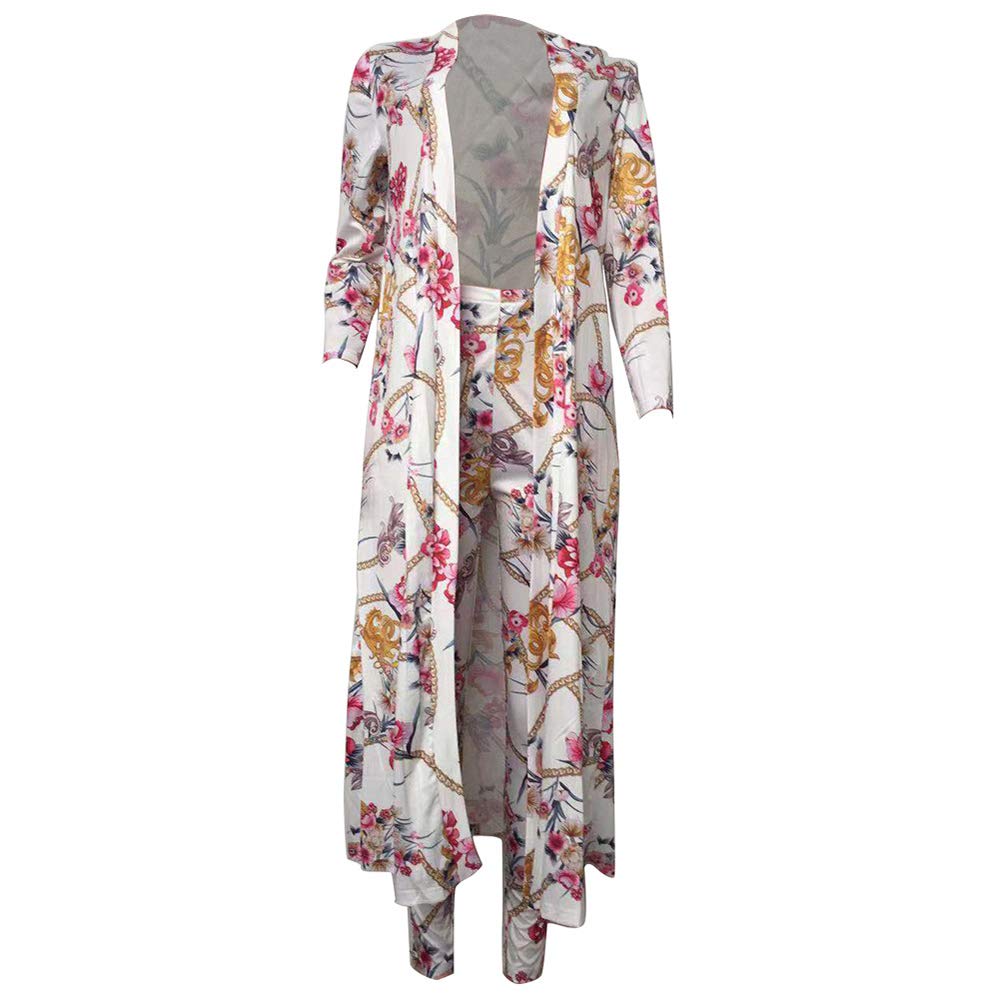Women's 2 Piece Outfit Set - Tie Dye Print Long Sleeve Cardigan & High Waist Trousers - Casual Loungewear for Home, Office & Street Style Fashion