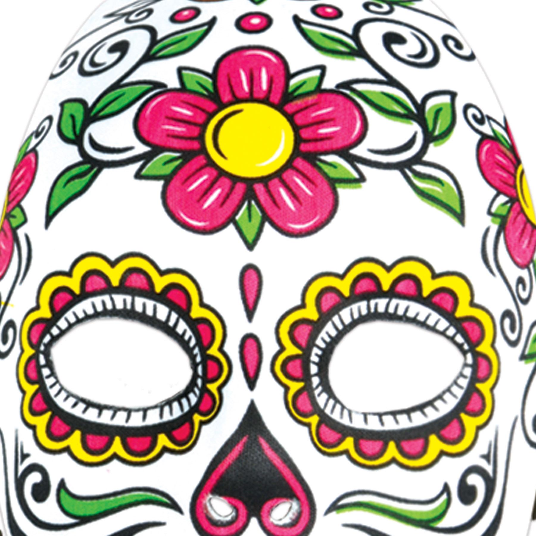 12 Pack Beistle Day of the Dead Masks - Colorful Sugar Skull Face Masks for Halloween, Dia de los Muertos Party, Costume & Festive Celebrations