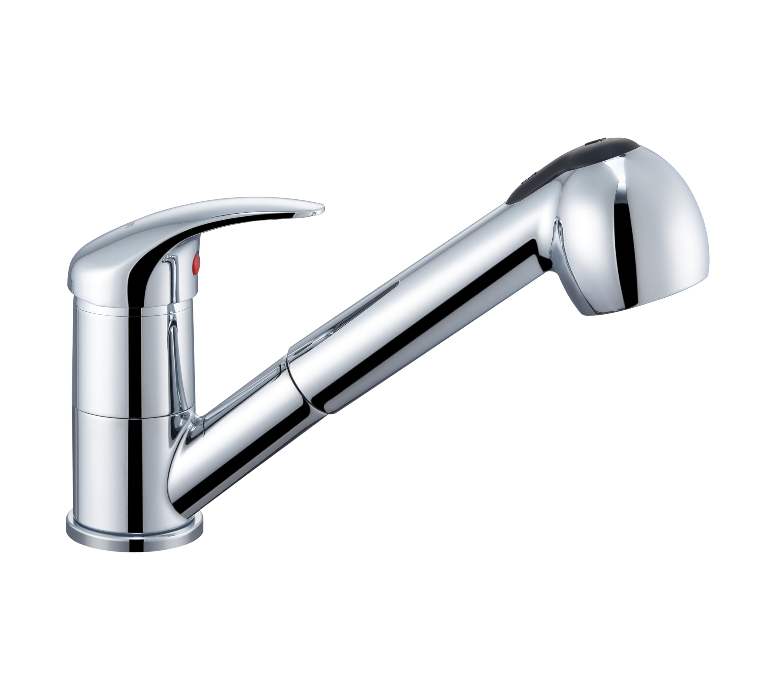 Ulytid Pull-Out Kitchen Faucet with 2 Spray Modes - 120° Swivel Brass Single Lever Mixer Tap for Sink - Hot & Cold Water - Chrome Finish - Water Saving Design - Perfect for Modern Kitchens & Food Prep Areas
