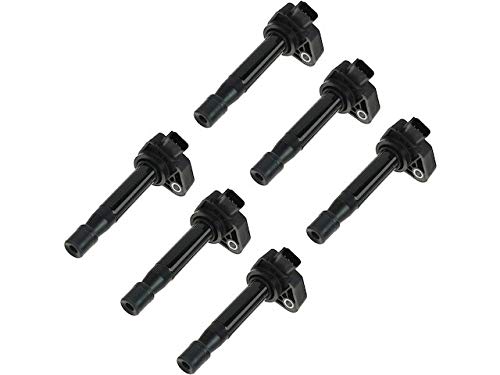 High-Performance Ignition Coil Kit - 6 Piece Set for 1999-2010 Honda Odyssey (Excludes 2008-2010 EX-L & Touring) - Durable Replacement Parts for Smoother Engine Performance & Fuel Efficiency - Perfect for DIY Repairs, Auto Maintenance & Engine Tune-Ups