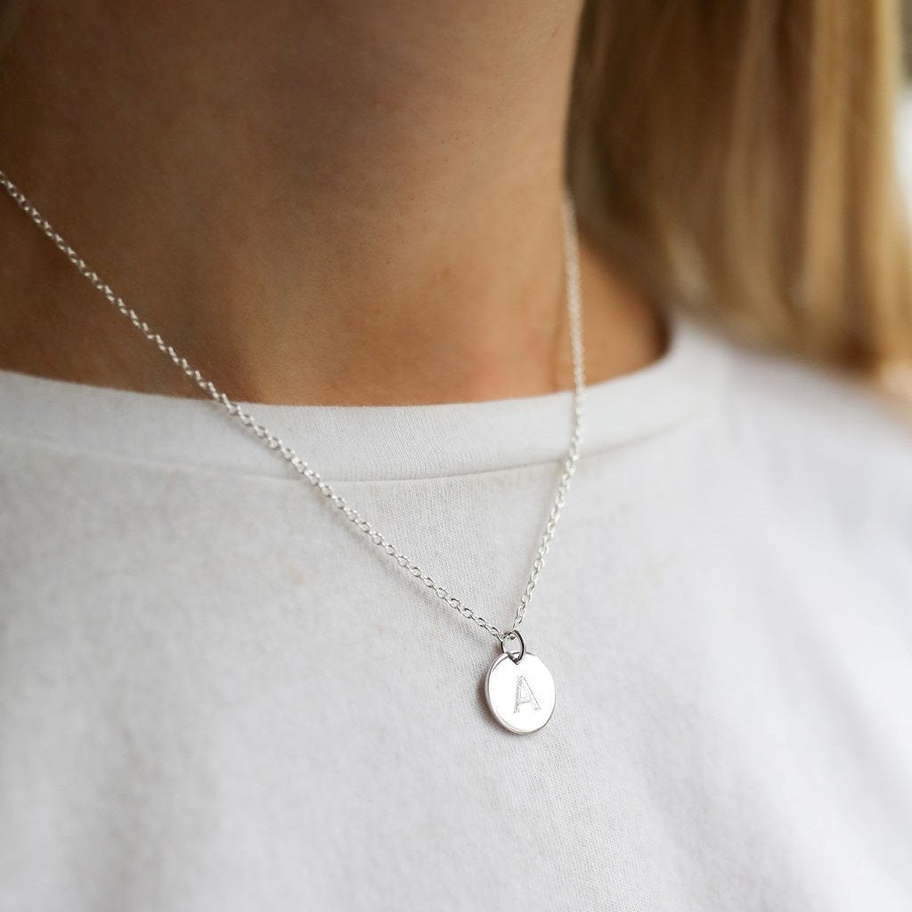 Custom Engraved Sterling Silver Disc Pendants - No Chain Included | Perfect for Personalized Jewelry, Gifts & Keepsakes