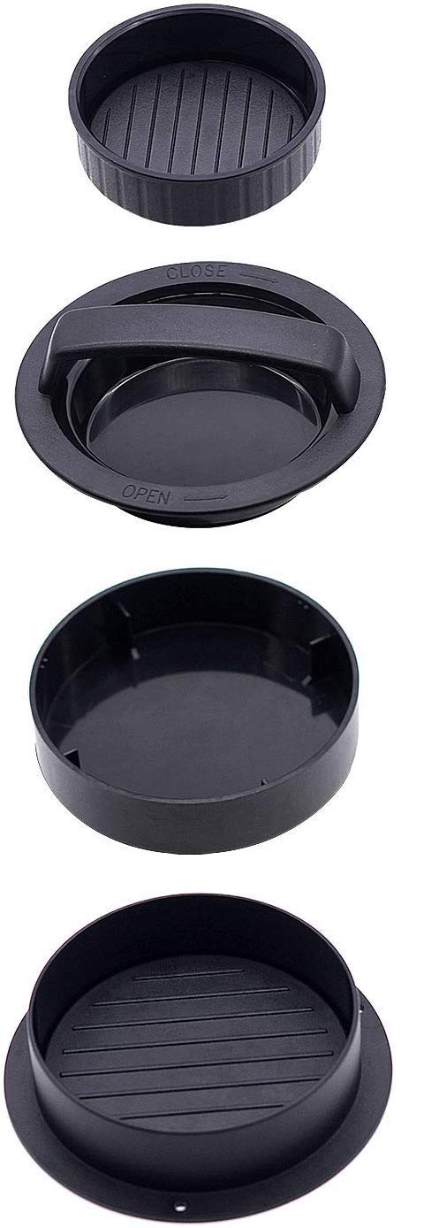 Ultimate 3-in-1 Hamburger Press Patty Maker - Heavy Duty Burger Making Kit for Grilling, BBQ & Kitchen - Perfect for Beef, Turkey & Veggie Patties - Essential Grill Accessories for Backyard Cookouts & Family BBQs (Black)