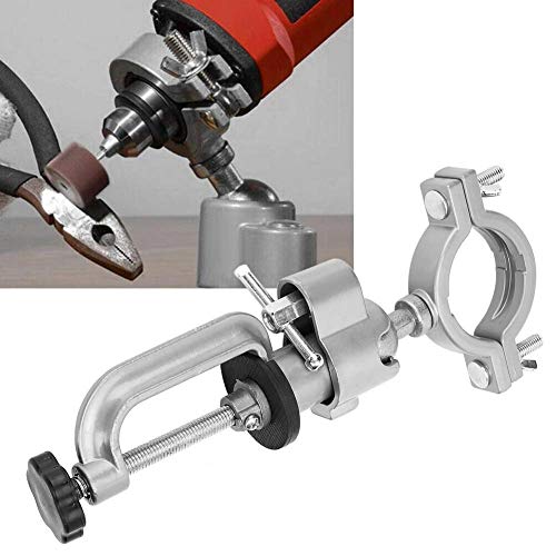 Premium Aluminum Alloy Electric Drill Stand - Heavy Duty Bench Vise Clamp & Grinder Holder for DIY Projects, Woodworking, Metalworking & Home Repairs