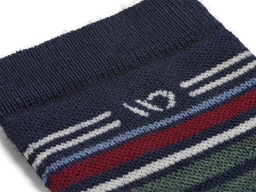 Multi Stripe Cushioned Micro Crew Socks for Men & Women - Soft Comfortable Athletic Socks for Running, Gym, Yoga & Everyday Wear