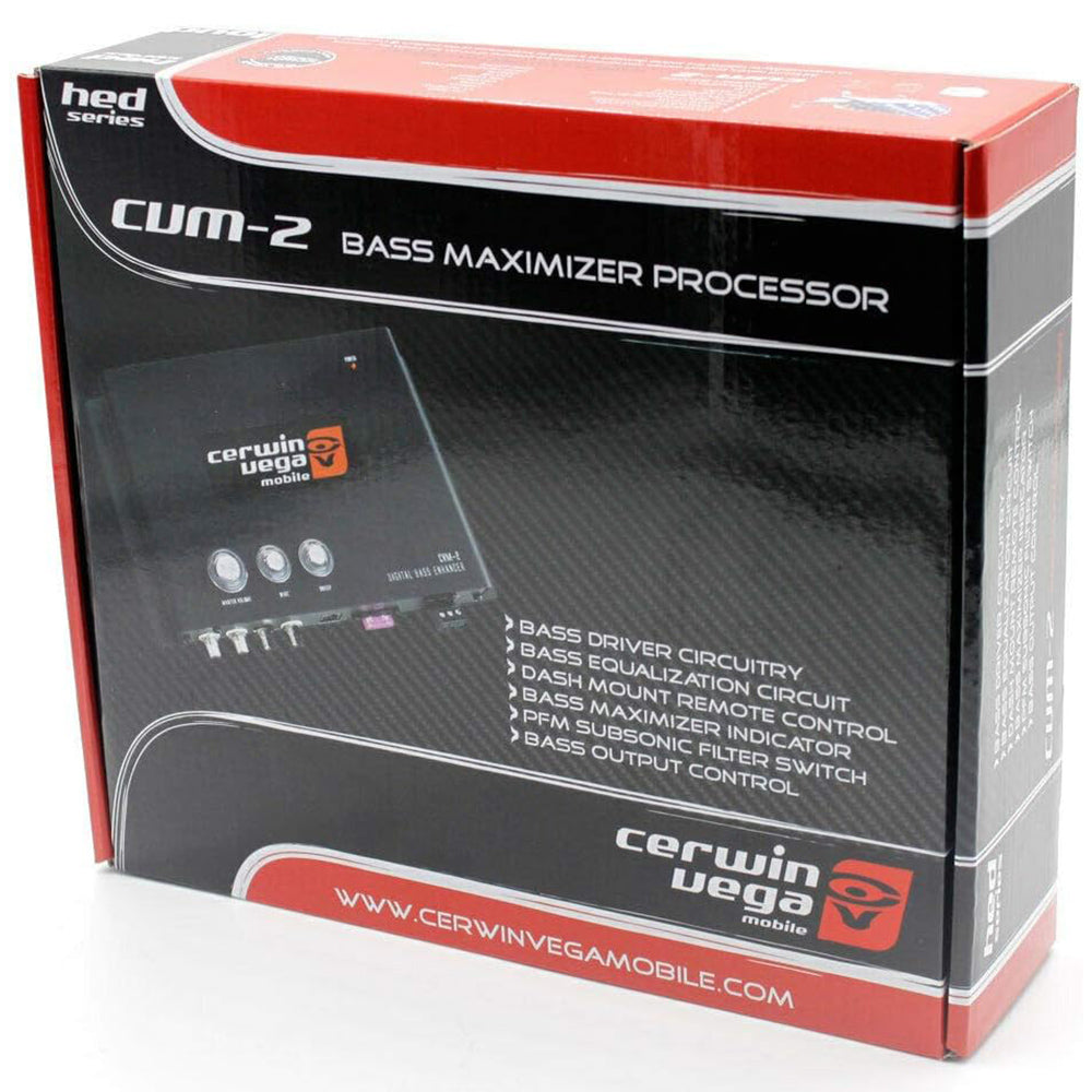 Cerwin Vega CVM2 Vega Series Digital Bass Restoration Processor - Car Audio Subwoofer Enhancer for Deep Bass & Clear Sound | Perfect for Car Audio Systems & Home Theater Setups