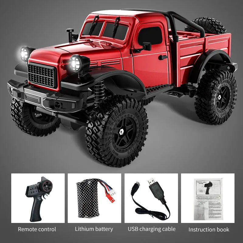 JJRC C8813 4WD 2.4GHz Remote Control Rock Crawler Truck - Off-Road RC Car with Climbing Ability for Kids & Adults | Perfect for Backyard Adventures, Trail Crawling & Off-Road Racing
