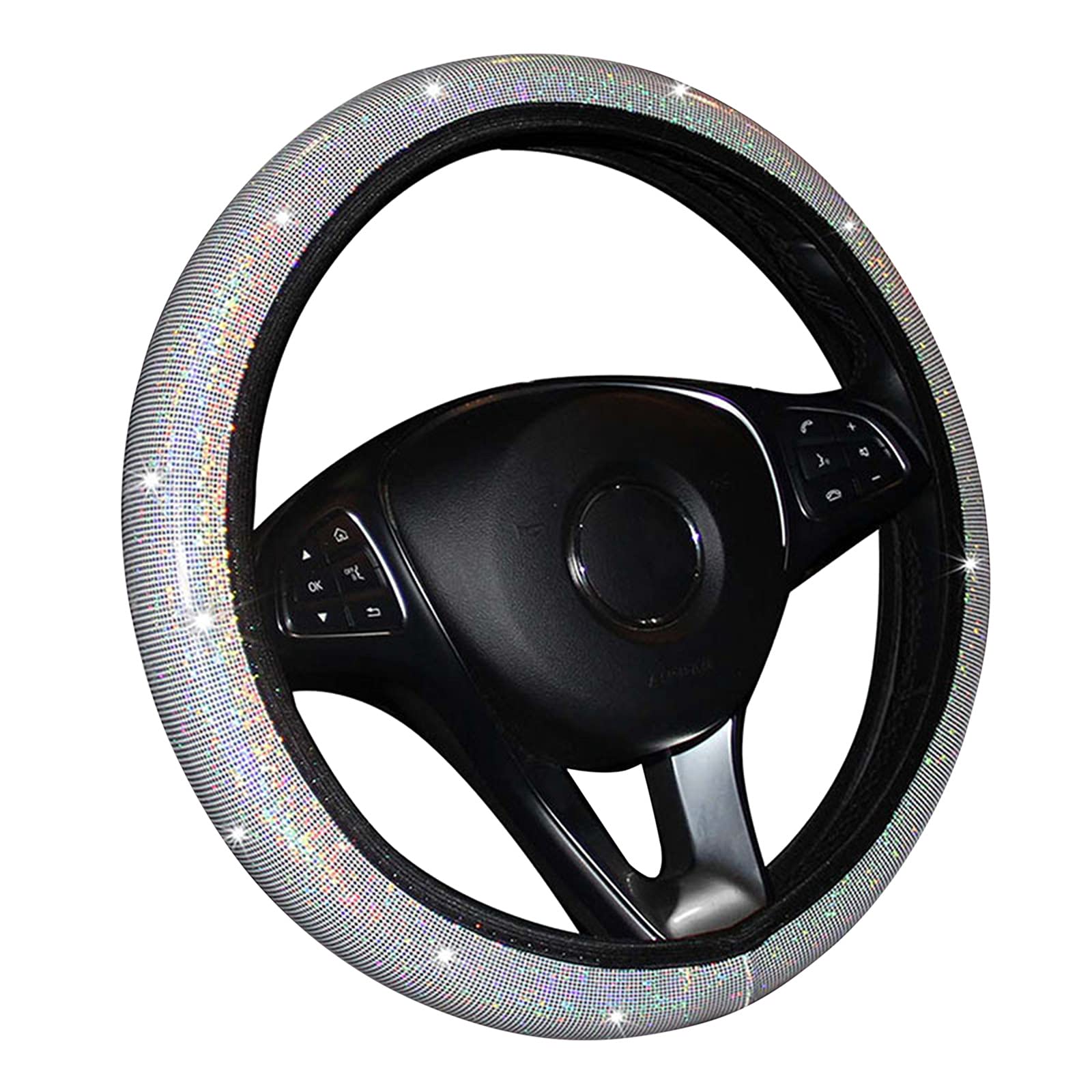 Universal 14.5-15 Inch Steering Wheel Cover - Fits Most Car Models | Premium Car Interior Accessories | Winter Soldier Design for Comfort & Style | Perfect for Cold Weather Driving & Custom Car Decor