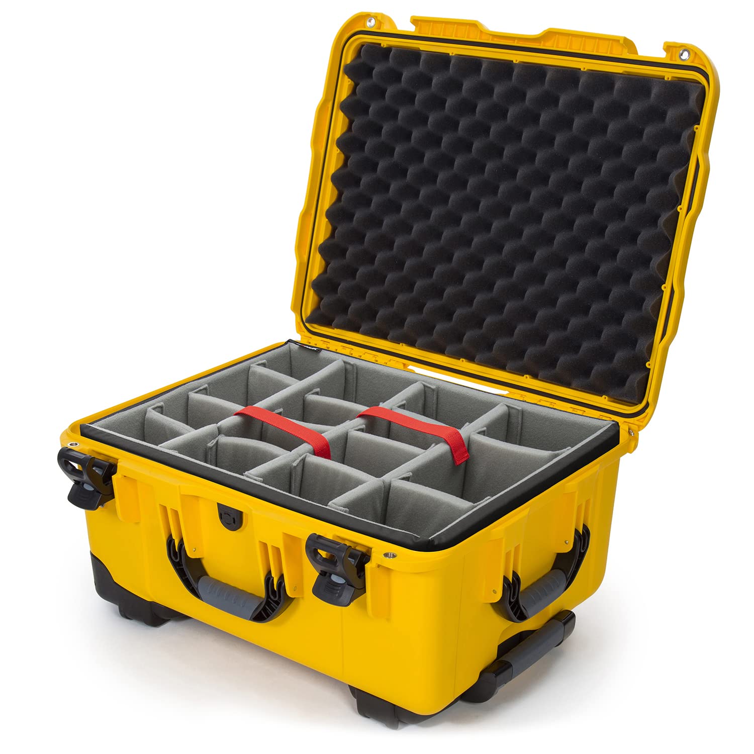 NANUK 950 Waterproof Hard Case with Wheels & Padded Divider - Yellow | Durable Travel & Equipment Protection Case for Outdoor, Photography & Professional Gear
