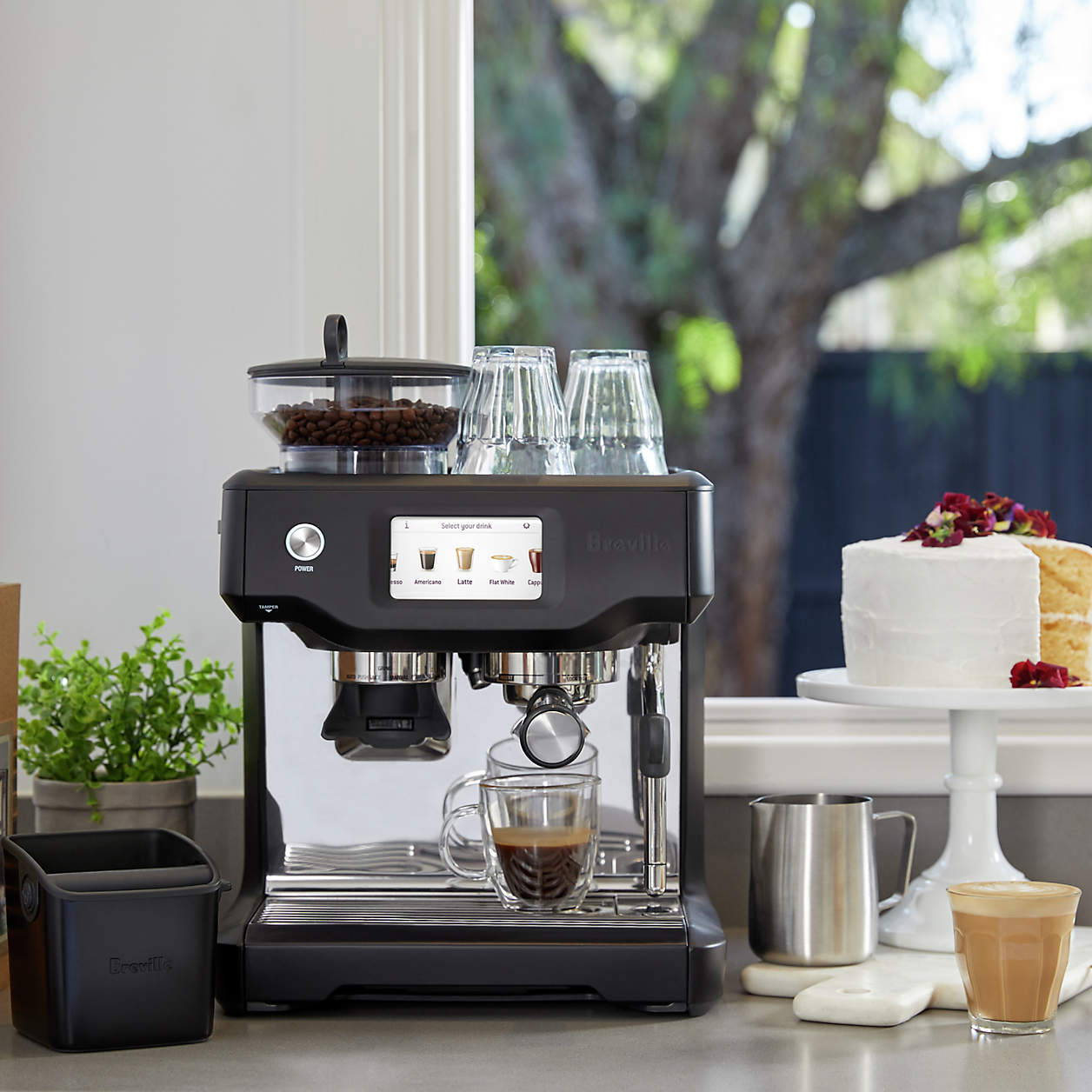 Breville Barista Touch Espresso Machine with Black Truffle Finish - 645539 | Automatic Milk Frother, Precise Espresso Extraction | Perfect for Home Baristas & Coffee Enthusiasts