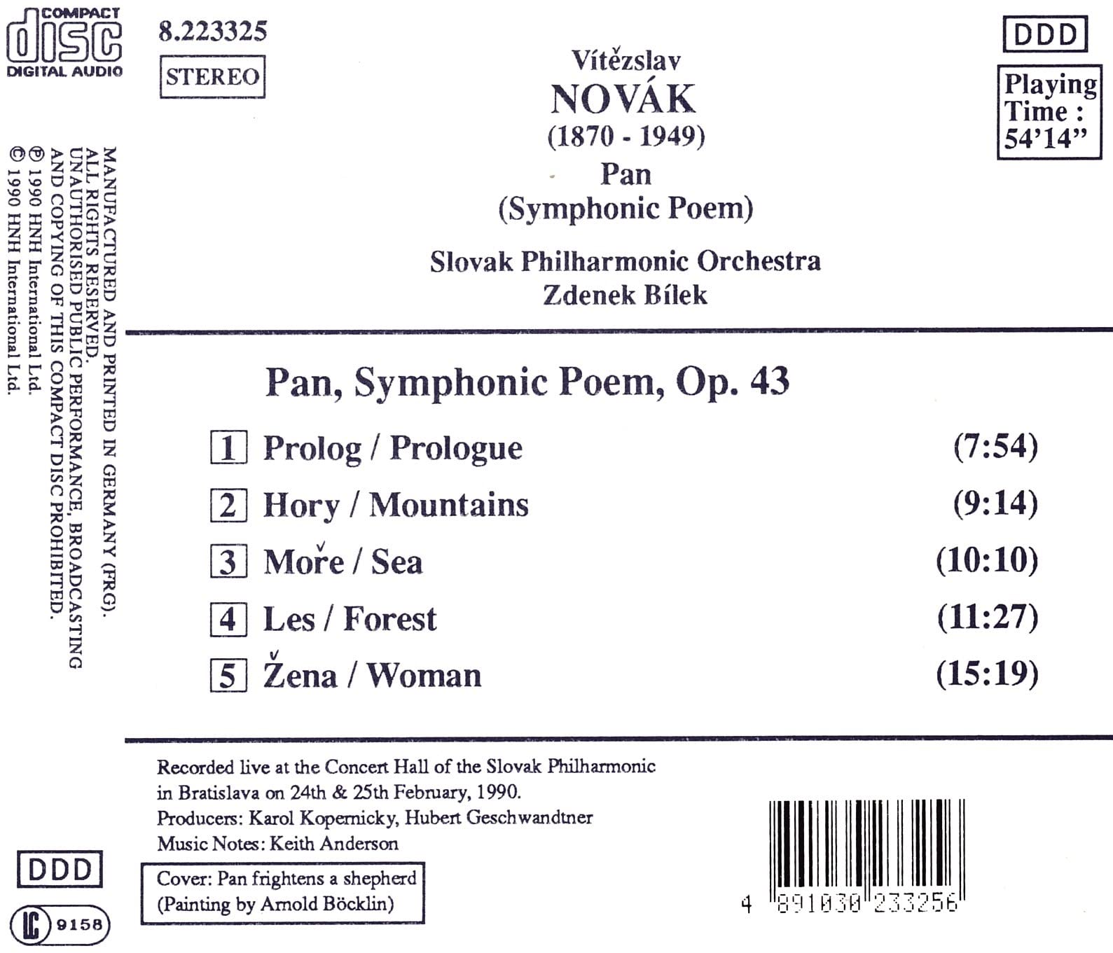 Viteszlav Novák: Pan (Symphonic Poem) - Classical Music CD for Relaxation & Study | Perfect for Home Listening & Music Lovers