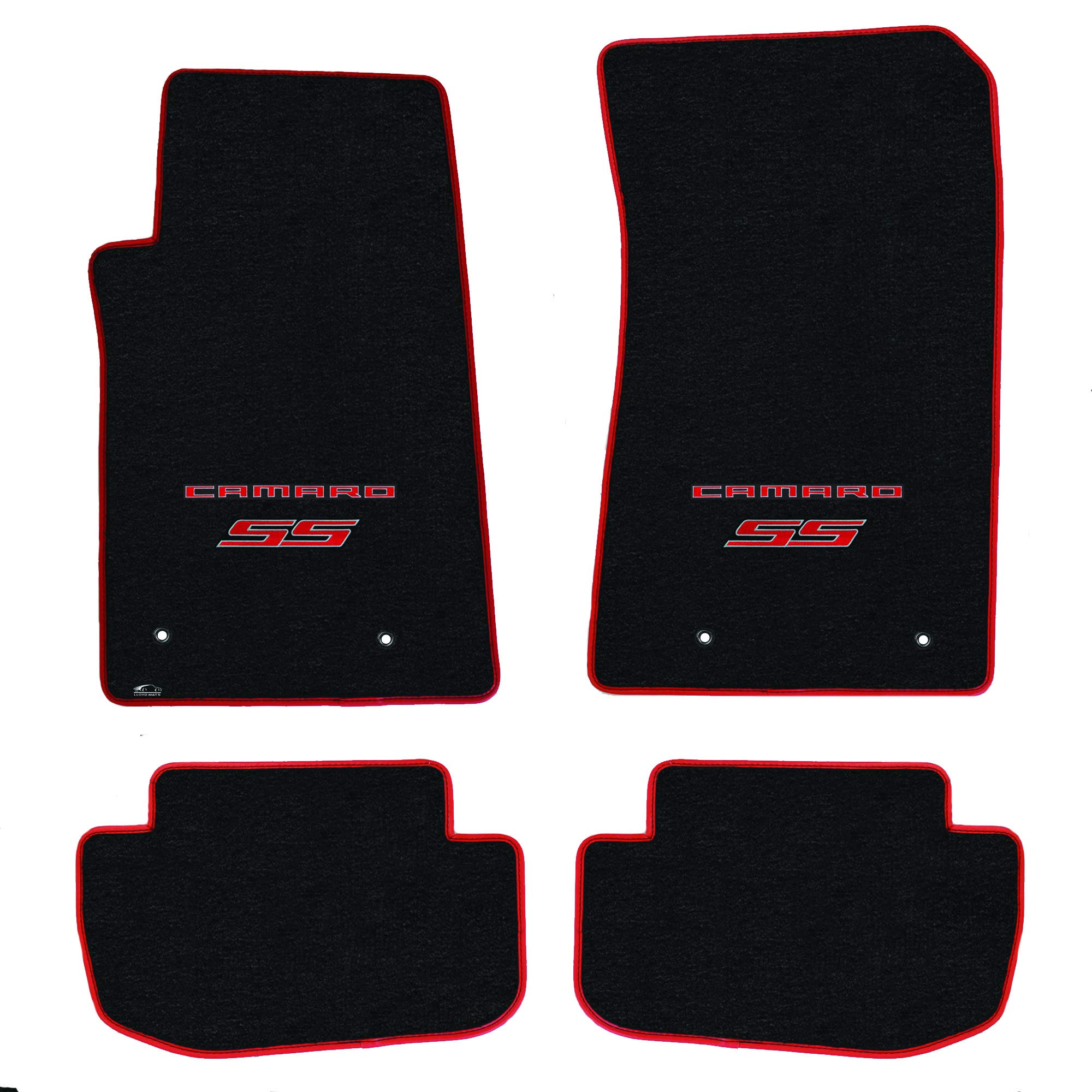 Premium Custom-Fit Carpeted Floor Mats for 2010-2015 Chevy Camaro | Luxury Double Logo Design (Charcoal, 4-Piece Set) | Perfect for Daily Commuting & Road Trips