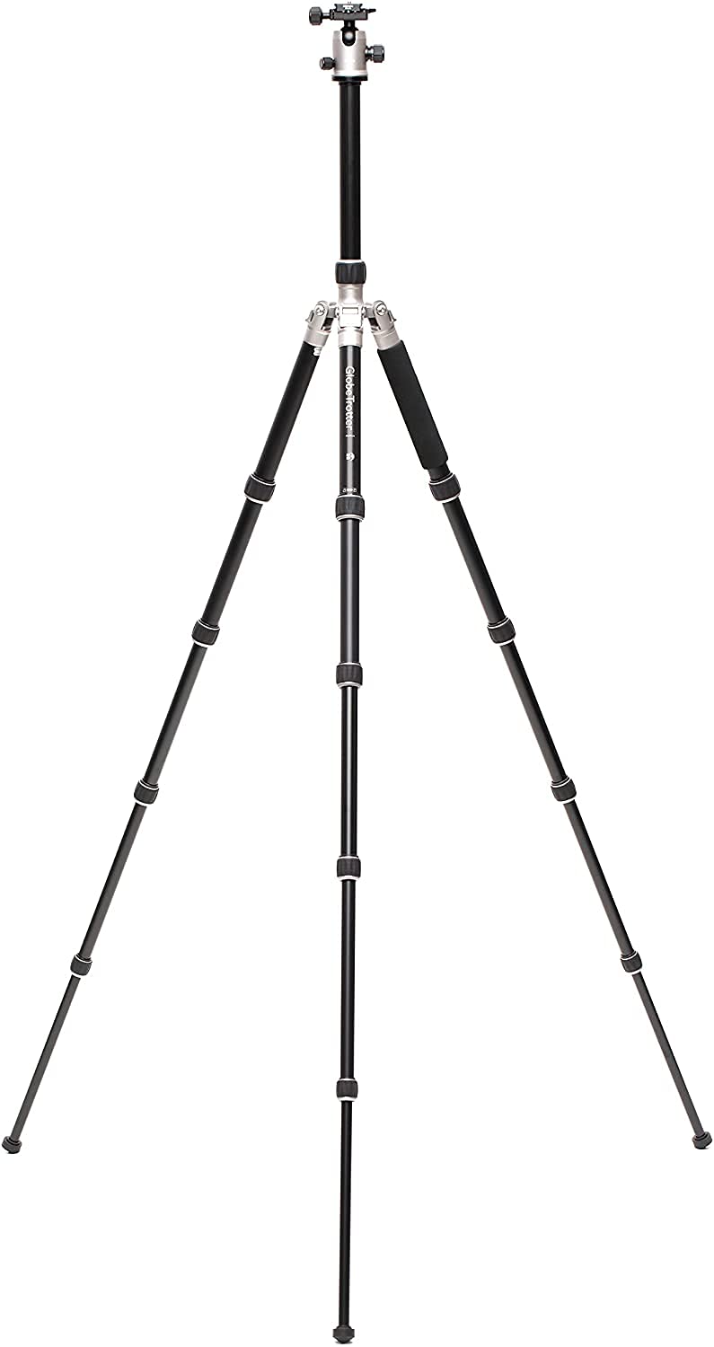 Benro MeFOTO Globetrotter Travel Tripod - Titanium Ballhead & Monopod with 2-Series Aluminum Legs, 4-Section Twist Lock Design | Compact & Lightweight for Outdoor Photography, Hiking & Travel Adventures (BMGTATTN)