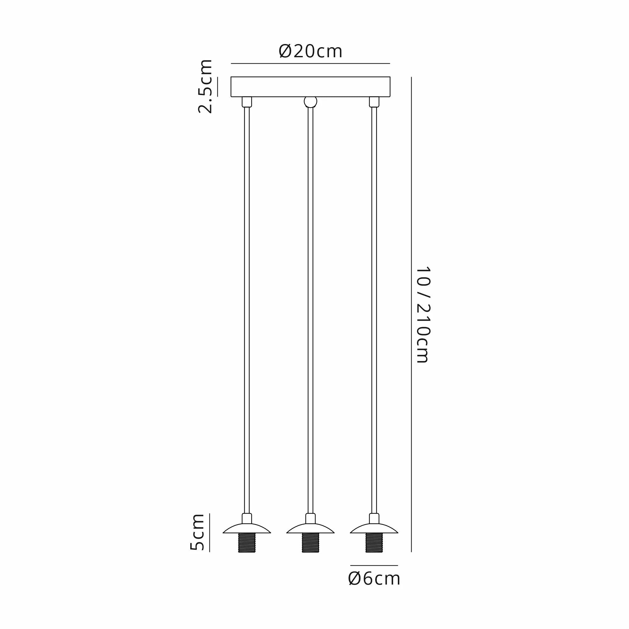 Austin 31cm Round Glass Pendant Light Fixture with 3 G9 Bulb Sockets - Perfect for Kitchen Island, Dining Room, and Modern Home Lighting