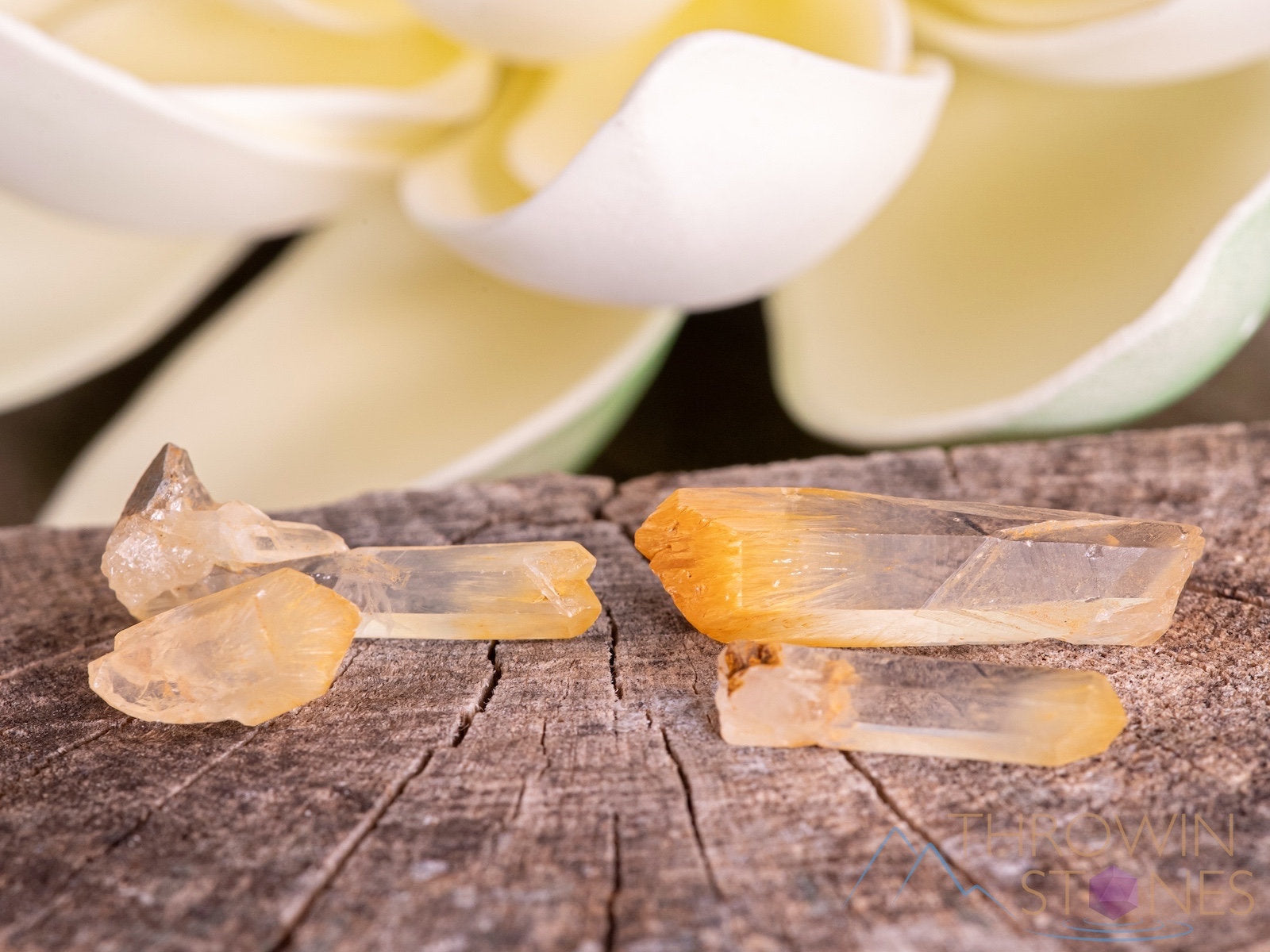 Natural Mango Quartz Crystal Points - Healing Gemstone Wand for Jewelry Making, Meditation & Energy Work - E1718 | Spiritual Healing, Chakra Balancing & Home Decor